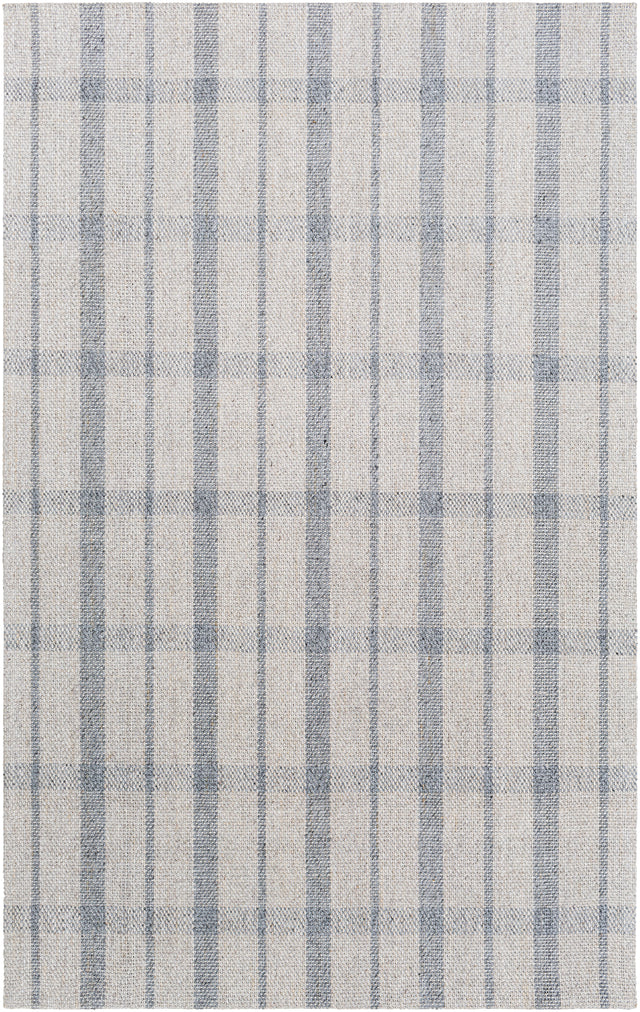 Surya Tartan Tar-2302 Ivory, Light Gray, Medium Gray Rugs.