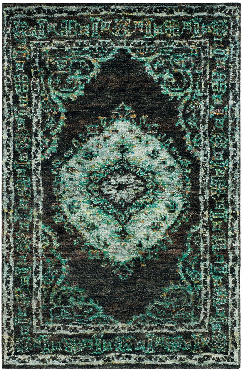 Safavieh Tangier Tgr602A Chocolate / Aqua Rugs.