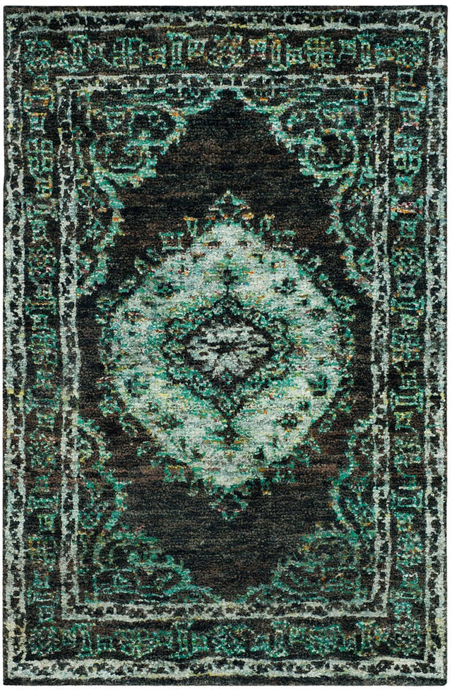 Safavieh Tangier Tgr602A Chocolate / Aqua Rugs.
