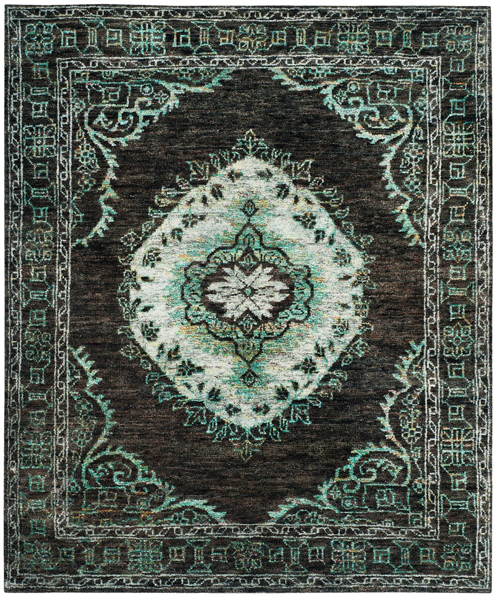 Safavieh Tangier Tgr602A Chocolate / Aqua Rugs.