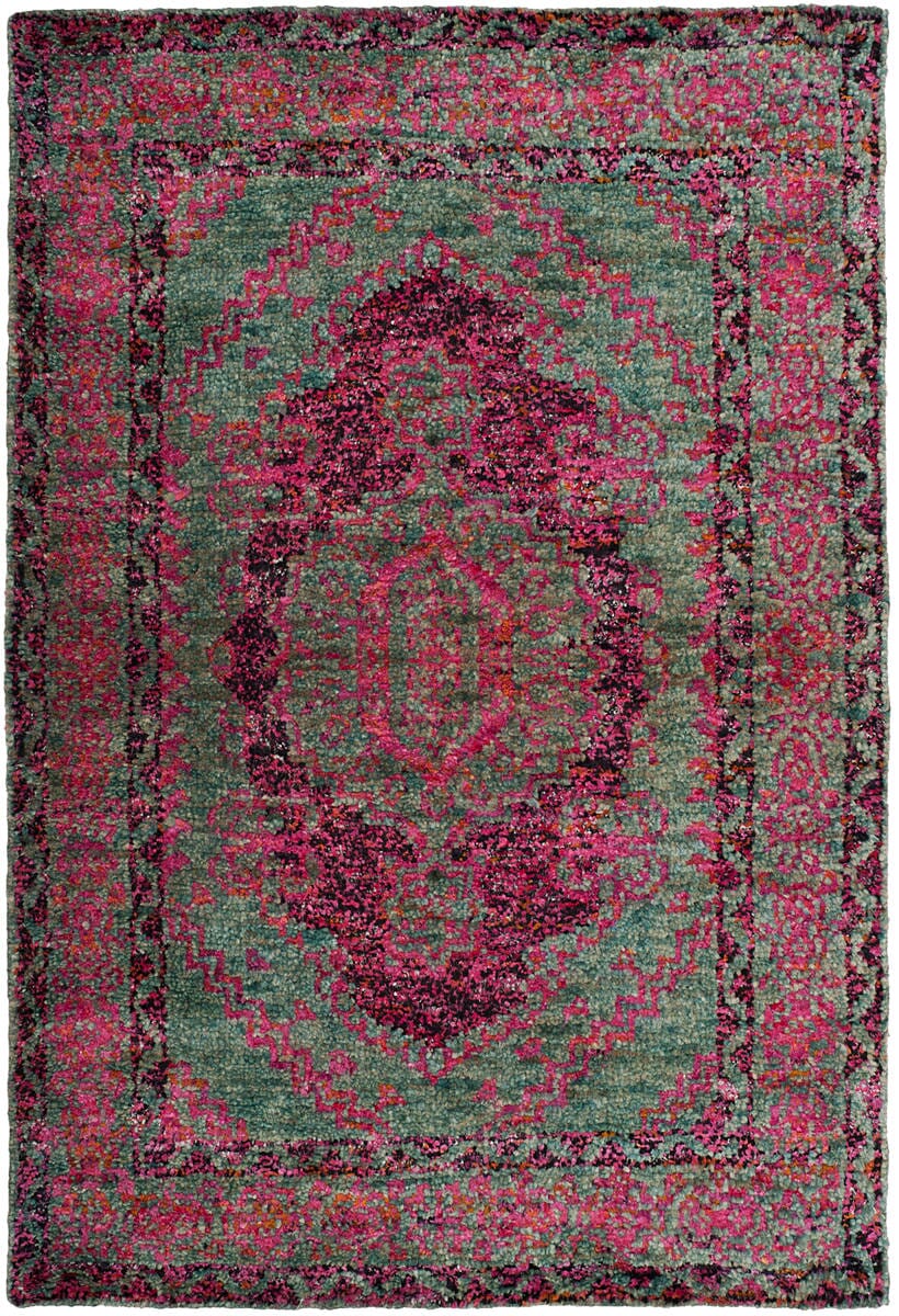 Safavieh Tangier Tgr605A Slate Blue / Fuchsia Rugs.