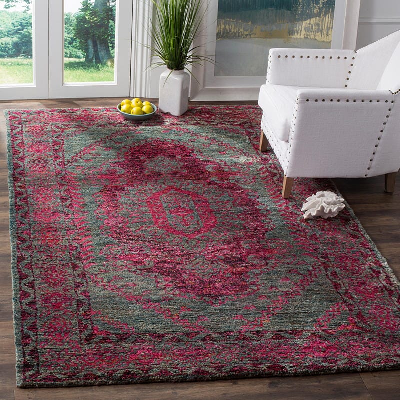 Safavieh Tangier Tgr605A Slate Blue / Fuchsia Rugs.