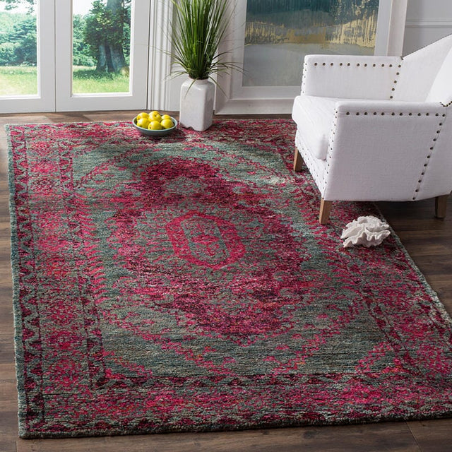 Safavieh Tangier Tgr605A Slate Blue / Fuchsia Rugs.