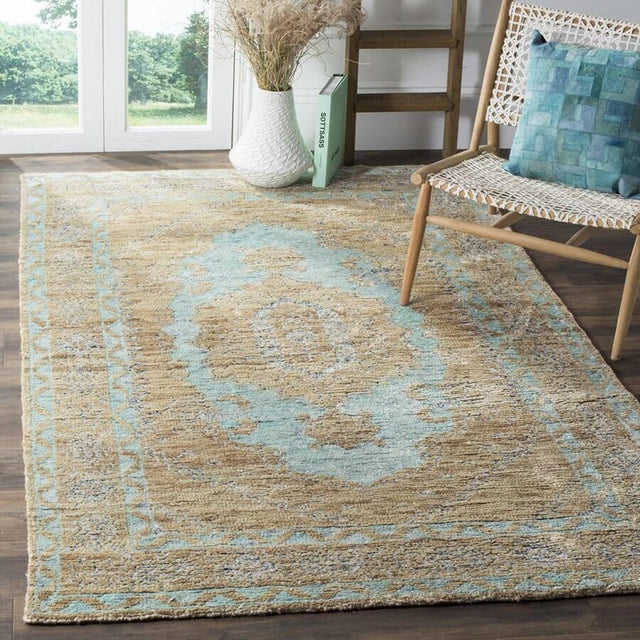 Safavieh Tangier Tgr605B Seafoam / Beige Rugs.