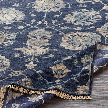 Surya Theodora Tho-3007 Navy, Taupe, Light Gray, Teal Rugs.