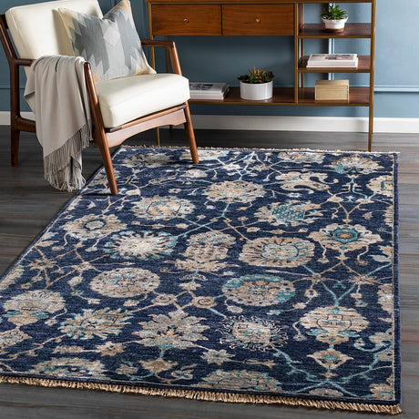 Surya Theodora Tho-3007 Navy, Taupe, Light Gray, Teal Rugs.