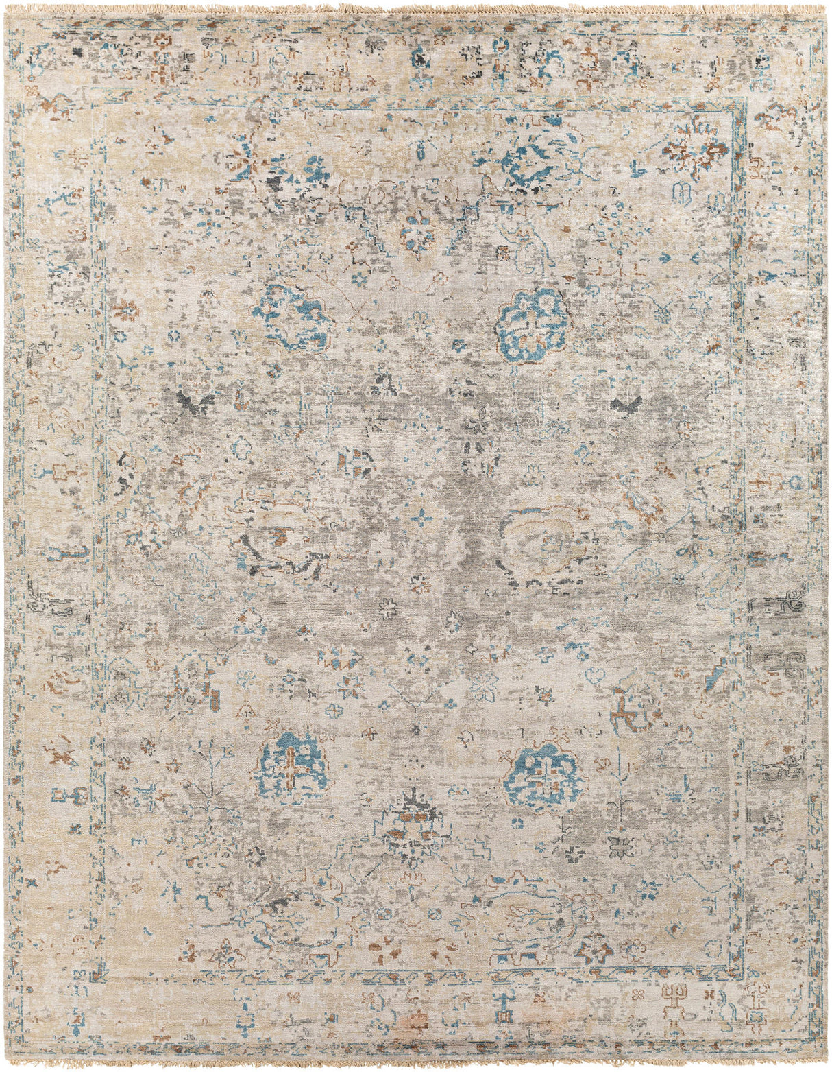 Surya Theodora Tho-3008 Denim, Sky Blue, Brown, Charcoal Rugs.