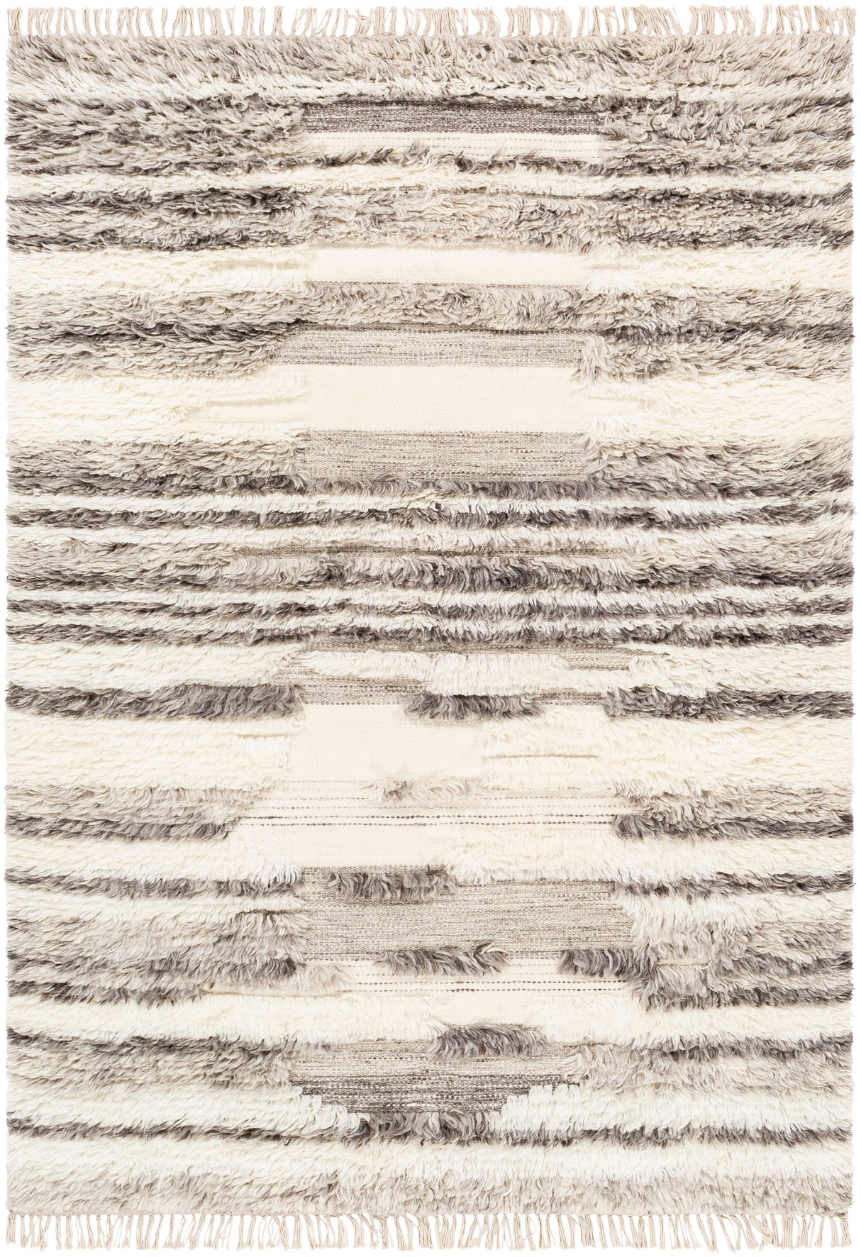 Surya Tulum Tmu-2301 Cream, Dark Brown, Light Gray Rugs.