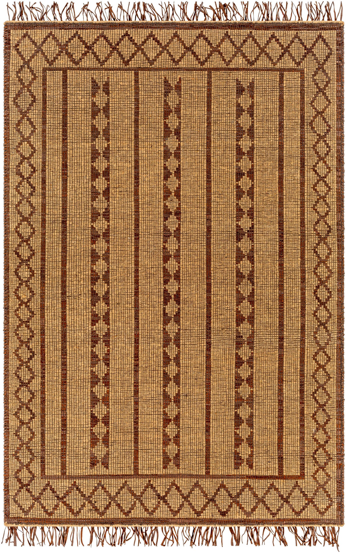 Surya Touareg Tog-2300 Tan, Dark Brown Rug.