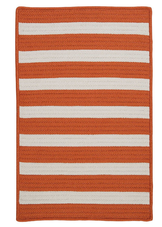 Colonial Mills Stripe It Tr19 Tangerine / Orange Striped Area Rug