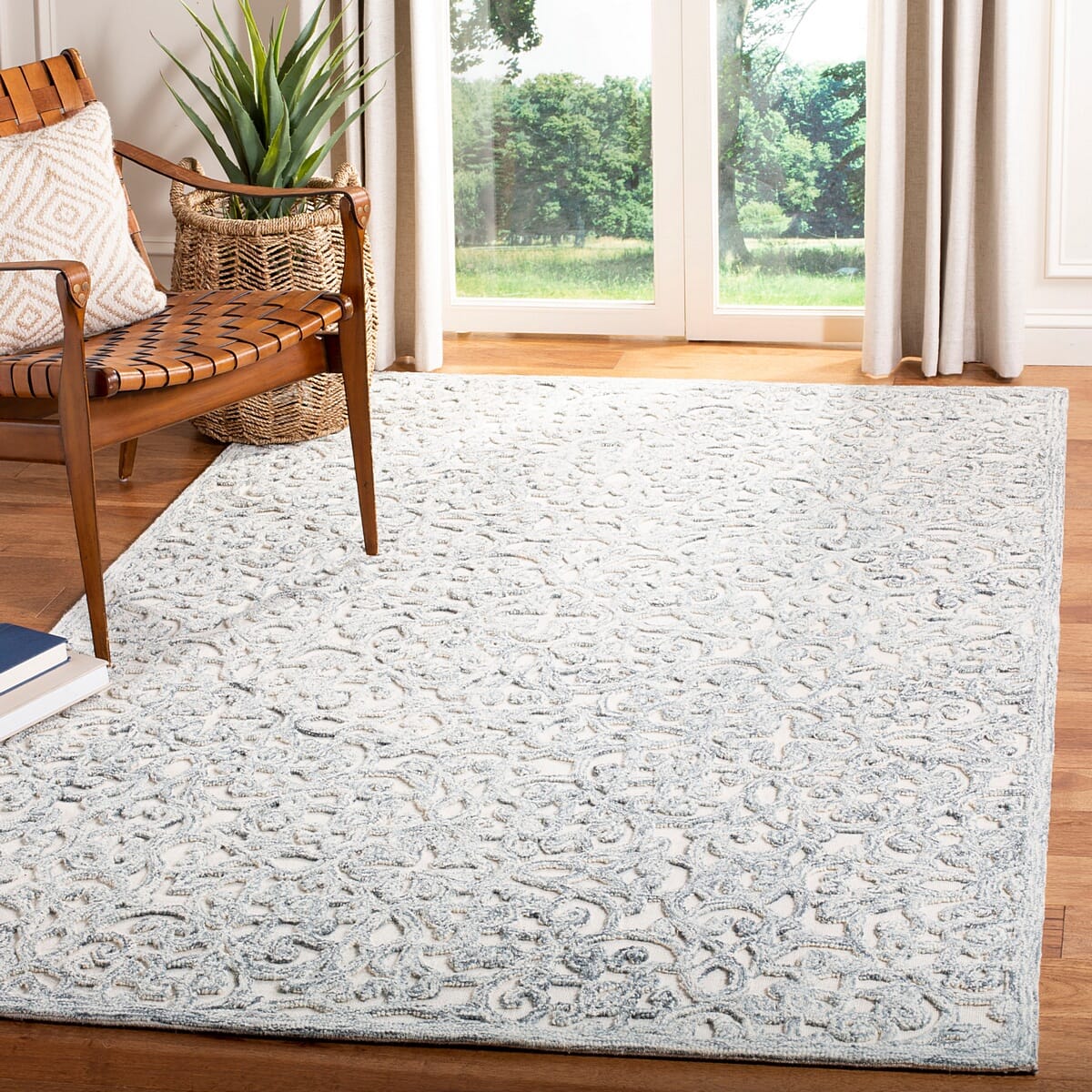 Safavieh Trace Trc103H Charcoal / Ivory Rugs.