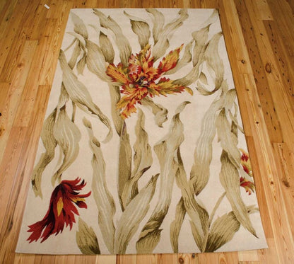 Nourison Tropics ts01 Ivory Floral / Country Area Rug