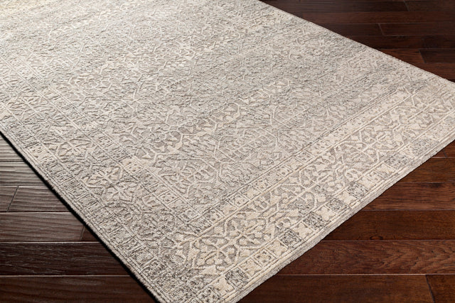 Surya Tunus Tun-2303 Medium Gray, Charcoal, Cream Rugs.
