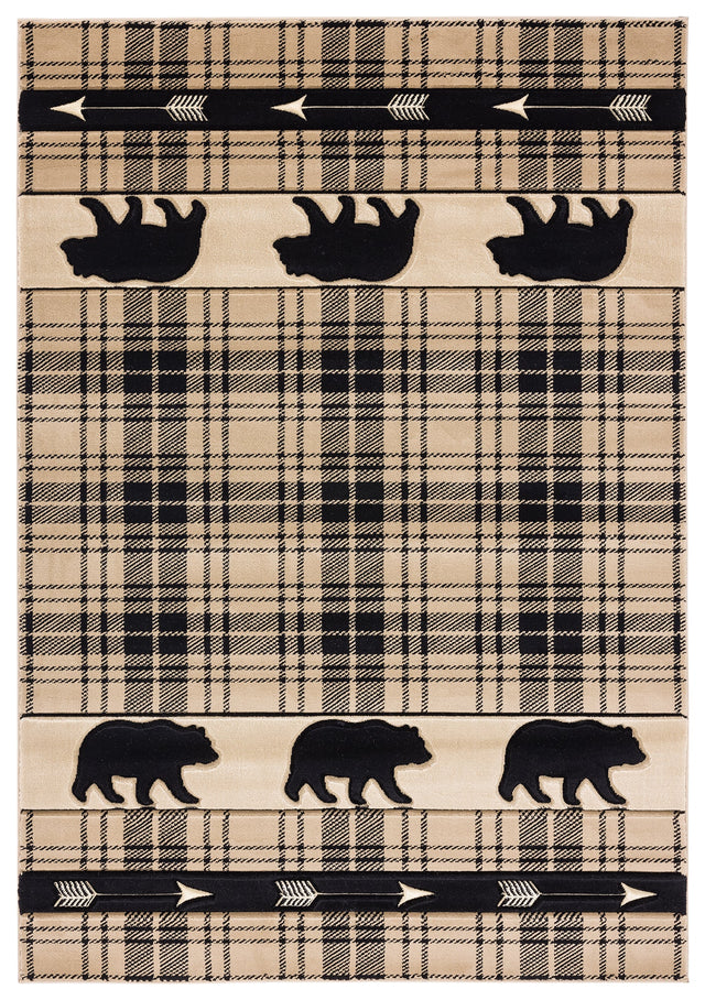 United Weavers Cottage Tartan Bear Beige (2055-41426) Rugs.