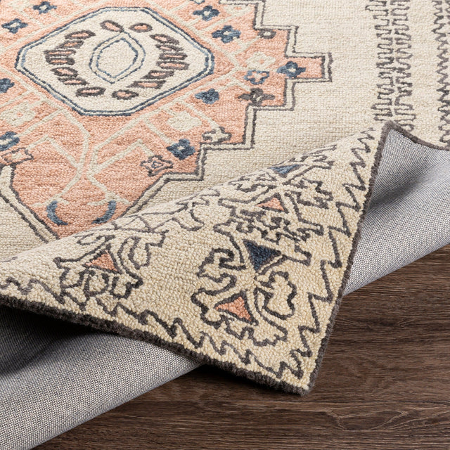 Surya Urfa Urf-2302 Peach, Camel, Cream, Light Gray Rugs.