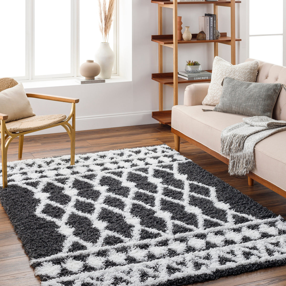 Surya Urban Shag Usg-2338 Black Rug.