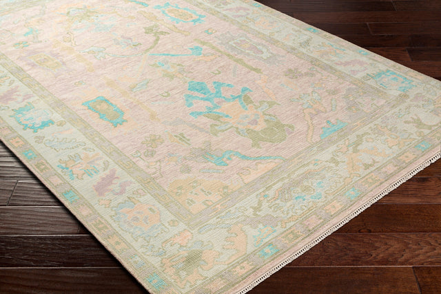 Surya Ushak Usk-2302 Aqua, Blush, Lilac, Sage Rugs.