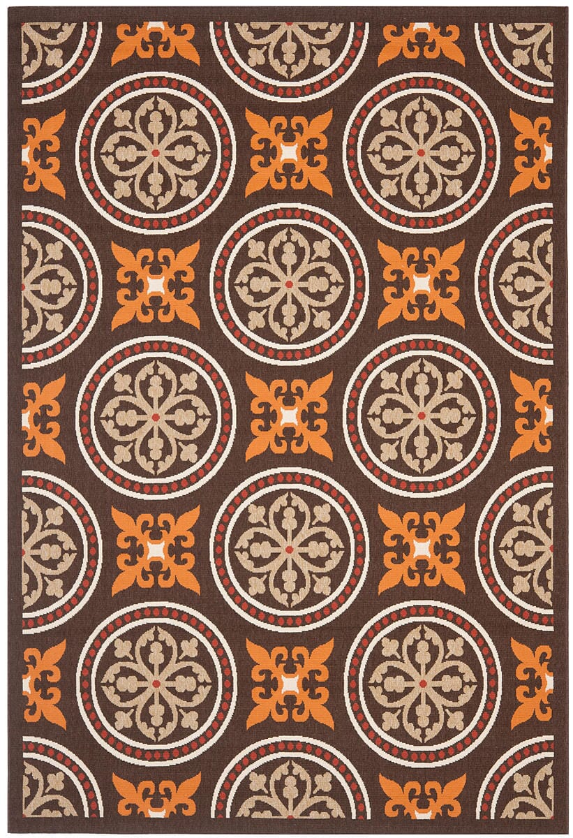 Safavieh Veranda Ver030-0325 Chocolate / Terracotta Rugs.