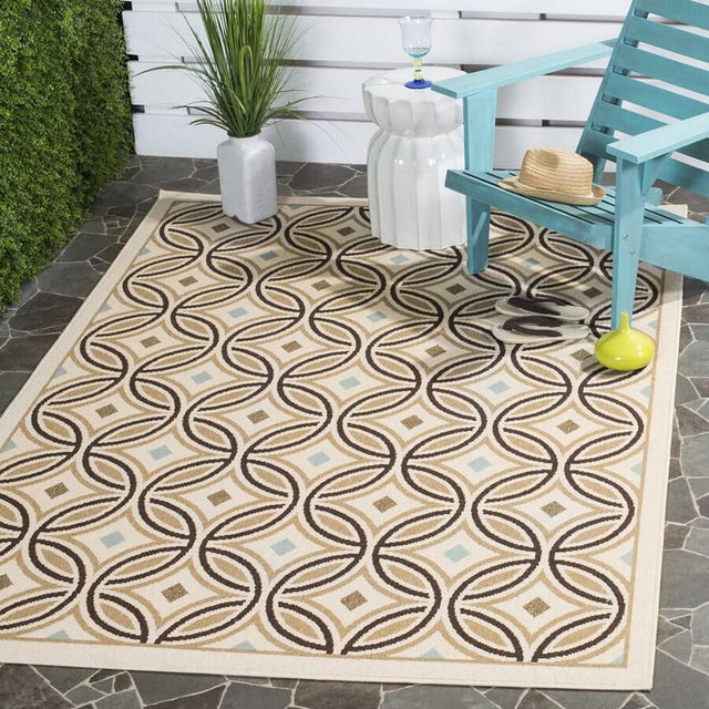 Safavieh Veranda Ver047-0212 Cream / Chocolate Rugs.