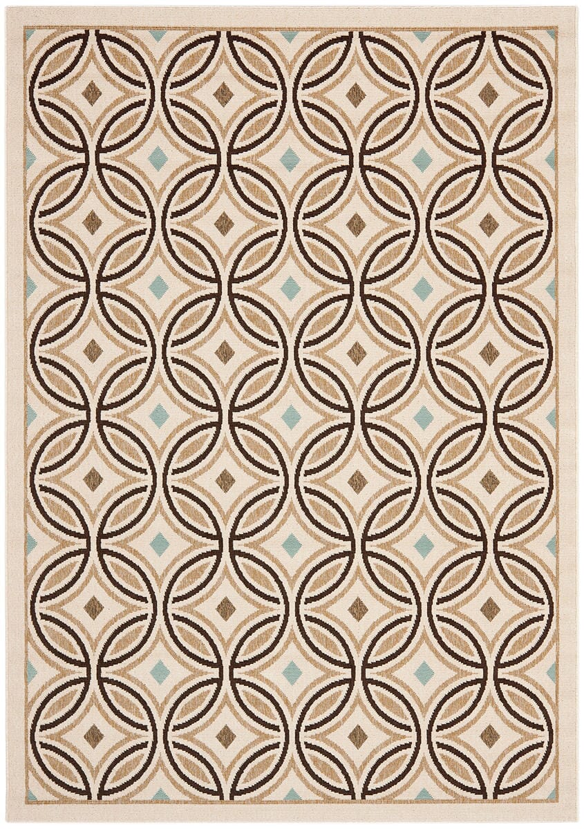 Safavieh Veranda Ver047-0212 Cream / Chocolate Rugs.