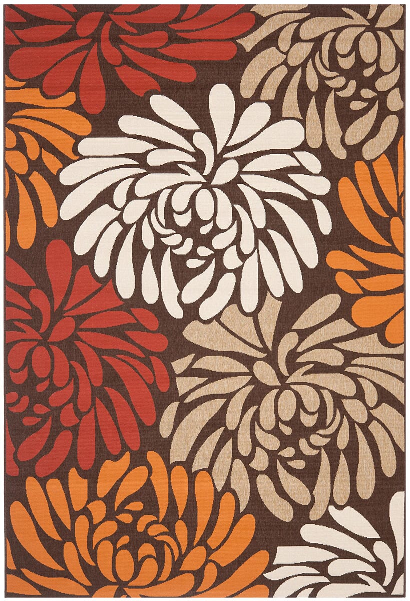 Safavieh Veranda Ver049-0325 Chocolate / Terracotta Rugs.