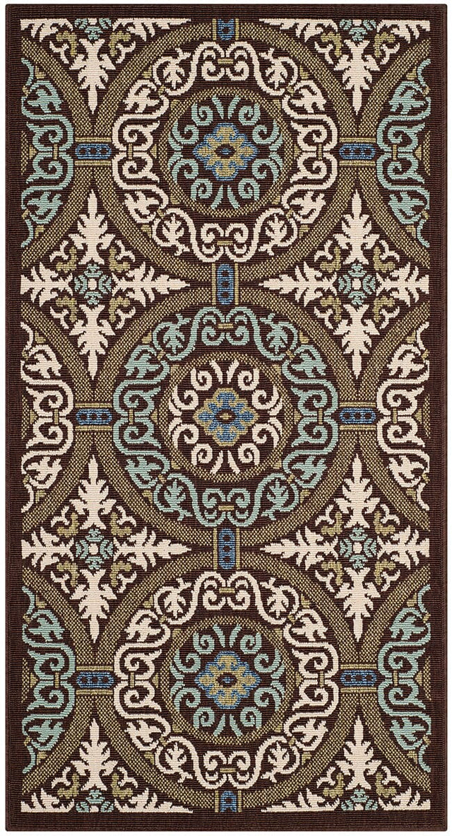 Safavieh Veranda Ver055-0621 Chocolate / Cream Rugs.