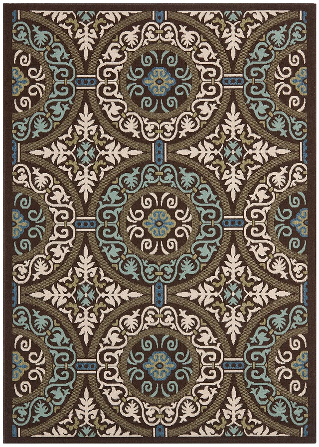 Safavieh Veranda Ver055-0621 Chocolate / Cream Rugs.