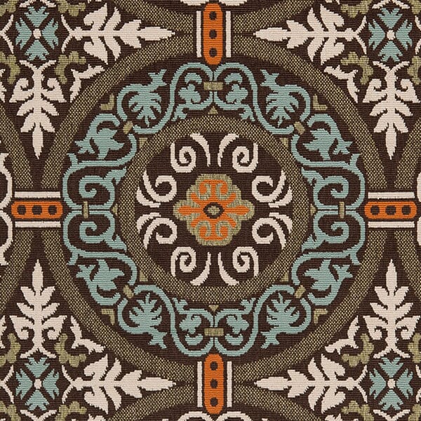 Safavieh Veranda Ver055-0723 Chocolate / Aqua Rugs.