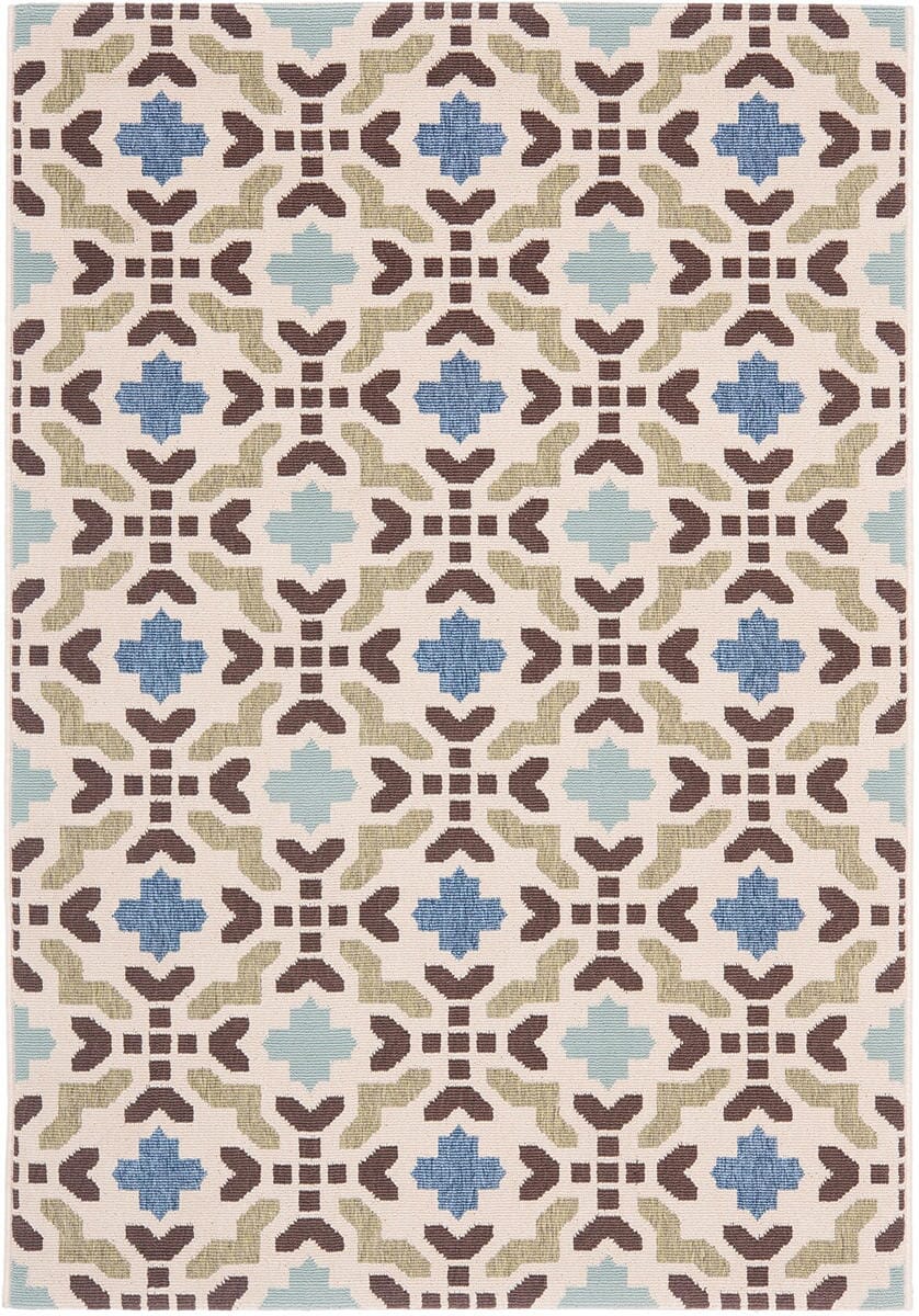 Safavieh Veranda Ver080-0612 Cream / Aqua Rugs.