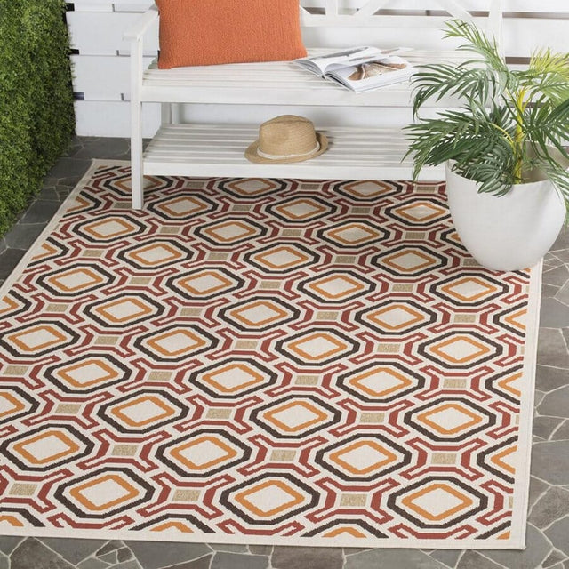Safavieh Veranda Ver089-0313 Creme / Red Rugs.