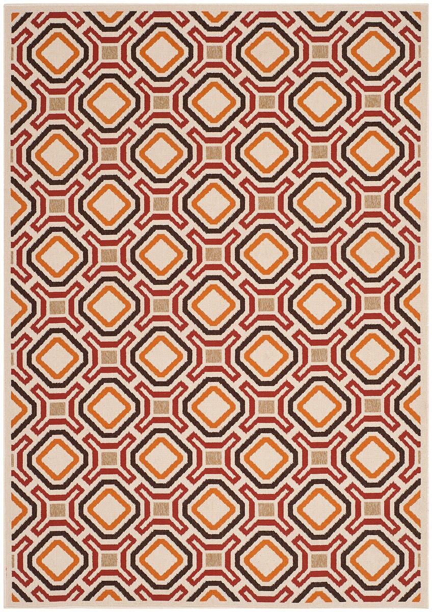 Safavieh Veranda Ver089-0313 Creme / Red Rugs.