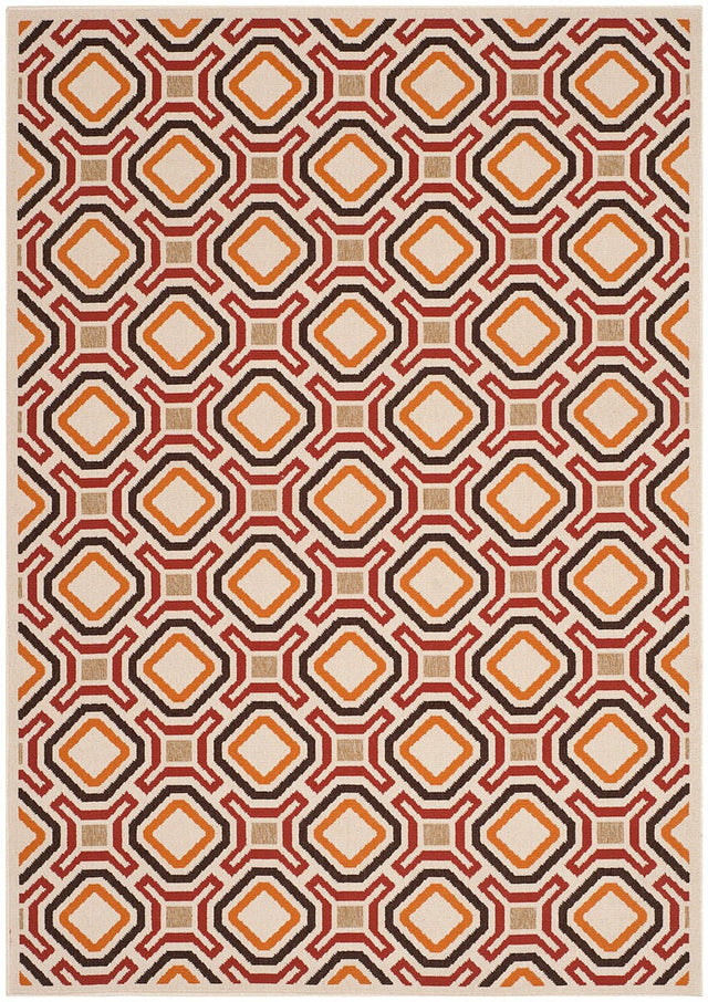 Safavieh Veranda Ver089-0313 Creme / Red Rugs.