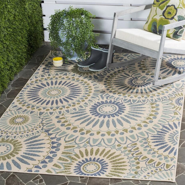 Safavieh Veranda Ver091-0614 Cream / Green Rugs.