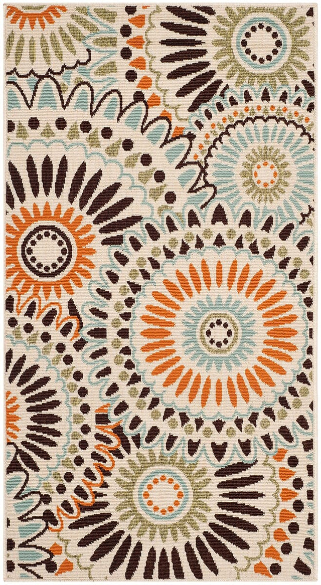 Safavieh Veranda Ver091-0712 Cream / Chocolate Rugs.