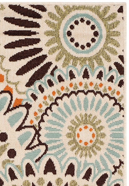 Safavieh Veranda Ver091-0712 Cream / Chocolate Rugs.