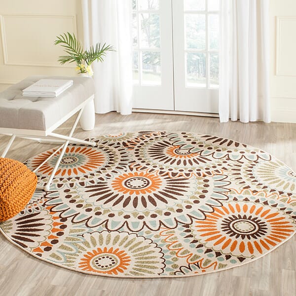 Safavieh Veranda Ver091-0712 Cream / Chocolate Rugs.