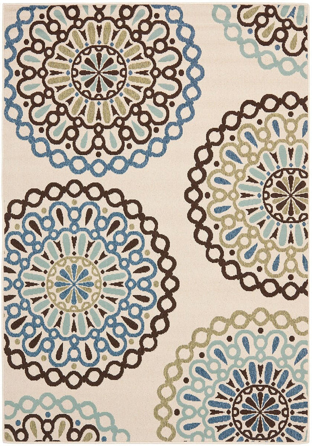 Safavieh Veranda Ver092-0615 Cream / Blue Rugs.