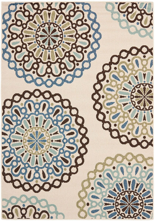 Safavieh Veranda Ver092-0615 Cream / Blue Rugs.