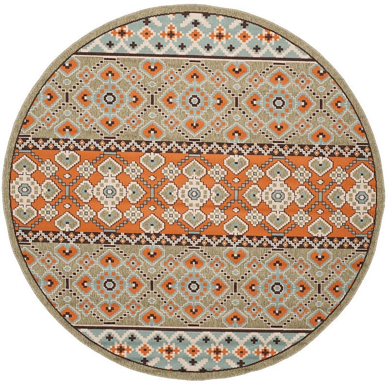 Safavieh Veranda Ver093-0742 Green / Terracotta Rugs.