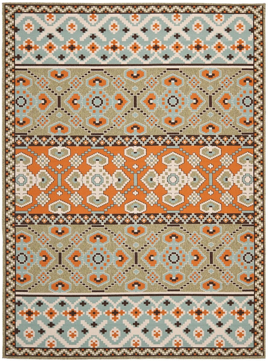 Safavieh Veranda Ver093-0742 Green / Terracotta Rugs.