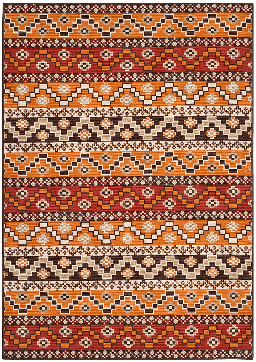 Safavieh Veranda Ver095-0332 Red / Chocolate Rugs.