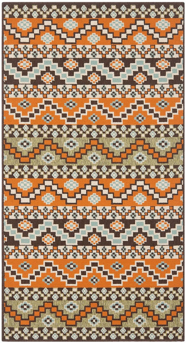 Safavieh Veranda Ver095-0752 Terracotta / Chocolate Rugs.