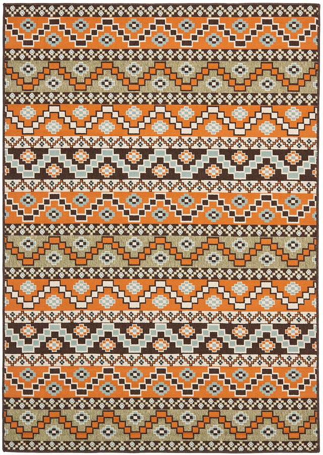 Safavieh Veranda Ver095-0752 Terracotta / Chocolate Rugs.