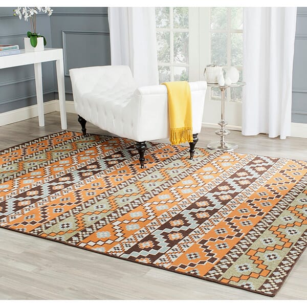 Safavieh Veranda Ver095-0752 Terracotta / Chocolate Rugs.