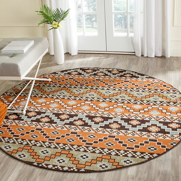 Safavieh Veranda Ver095-0752 Terracotta / Chocolate Rugs.
