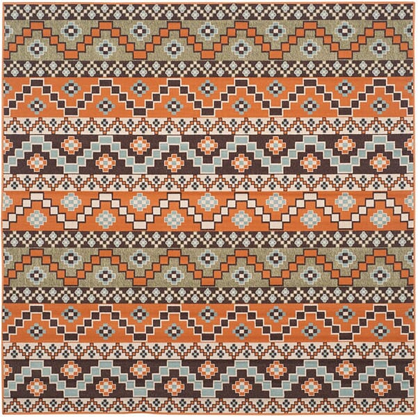 Safavieh Veranda Ver095-0752 Terracotta / Chocolate Rugs.