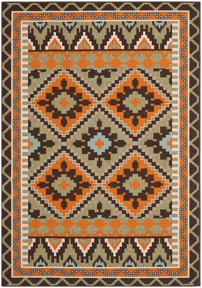 Safavieh Veranda Ver096-0742 Green / Terracotta Rugs.