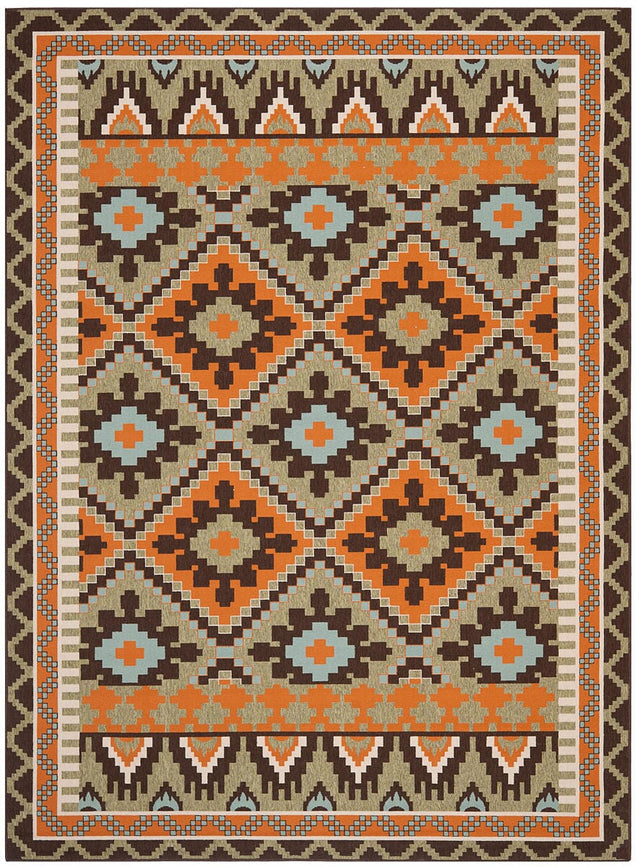 Safavieh Veranda Ver096-0742 Green / Terracotta Rugs.