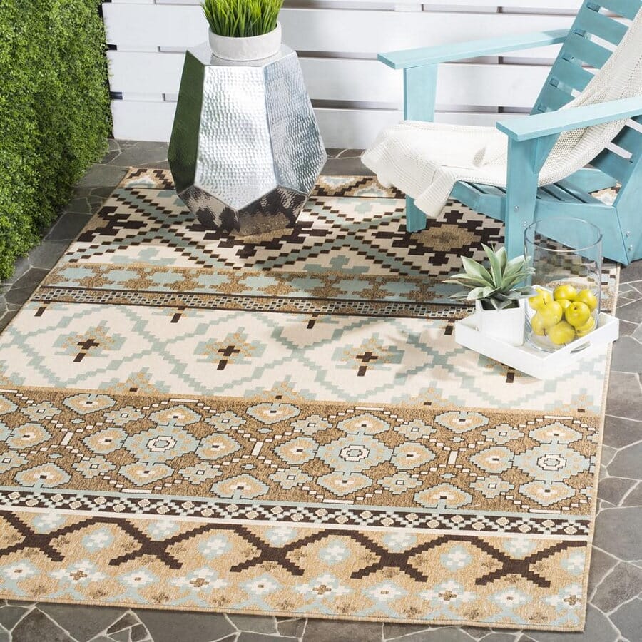 Safavieh Veranda Ver097-0215 Creme / Brown Rugs.