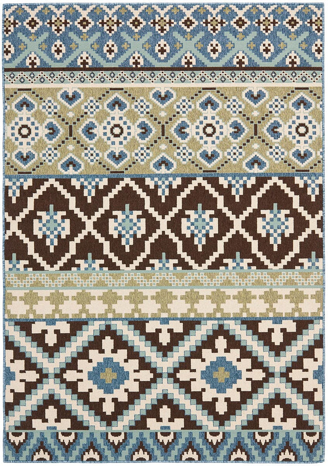 Safavieh Veranda Ver097-0624 Chocolate / Blue Rugs.